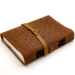 Old-fashioned Cursive Embossed Leather-Bound Journal Choice Of Design -Daggers Store IN60936 33269.1674141779