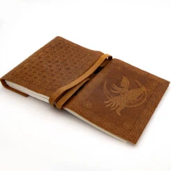 Old-fashioned Cursive Embossed Leather-Bound Journal Choice Of Design -Daggers Store IN60936 65140.1674141775