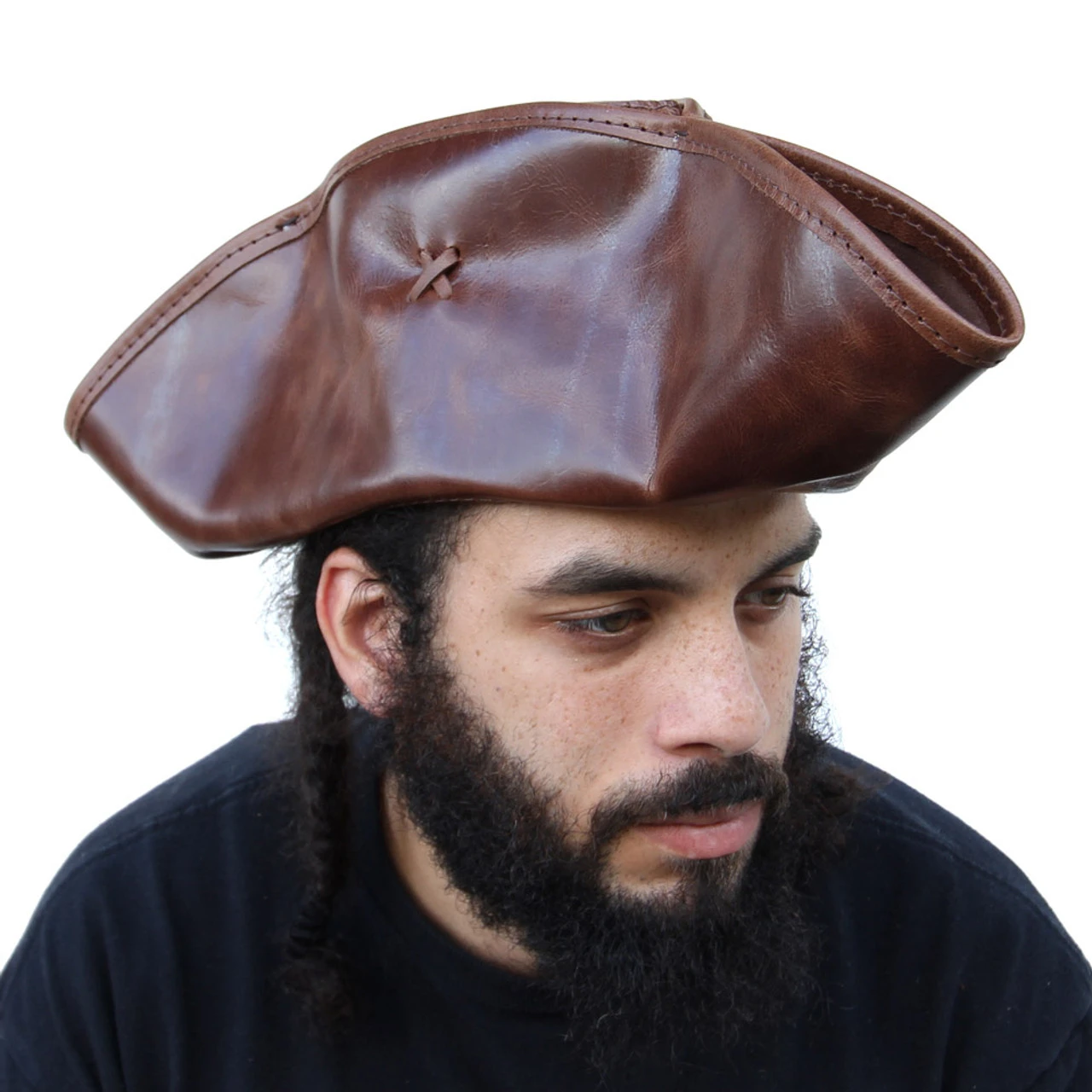 Colonial Leather Pirate Tricorn 2 Colonial Leather Pirate Tricorn - Image 2