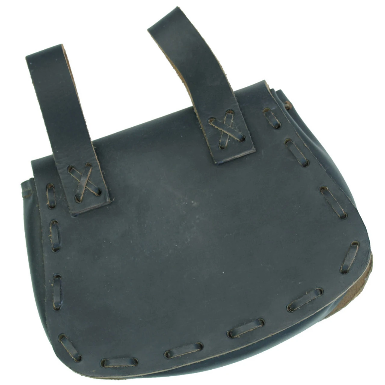Medieval Black Leather Festival Pouch 1 Medieval Black Leather Festival Pouch