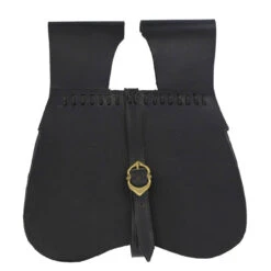 Medieval Renaissance Simple Black Leather Soldier Pouch 7 Medieval Renaissance Simple Black Leather Soldier Pouch -Daggers Store IN6713BK 80873.1564501563