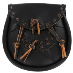 Scottish Leather Sporran Pouch -Daggers Store IN6722BK 30398.1564502998