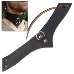 Genuine Infinity Leather Slave Collar 7 Genuine Infinity Leather Slave Collar -Daggers Store IN6809BK 85508.1564503520