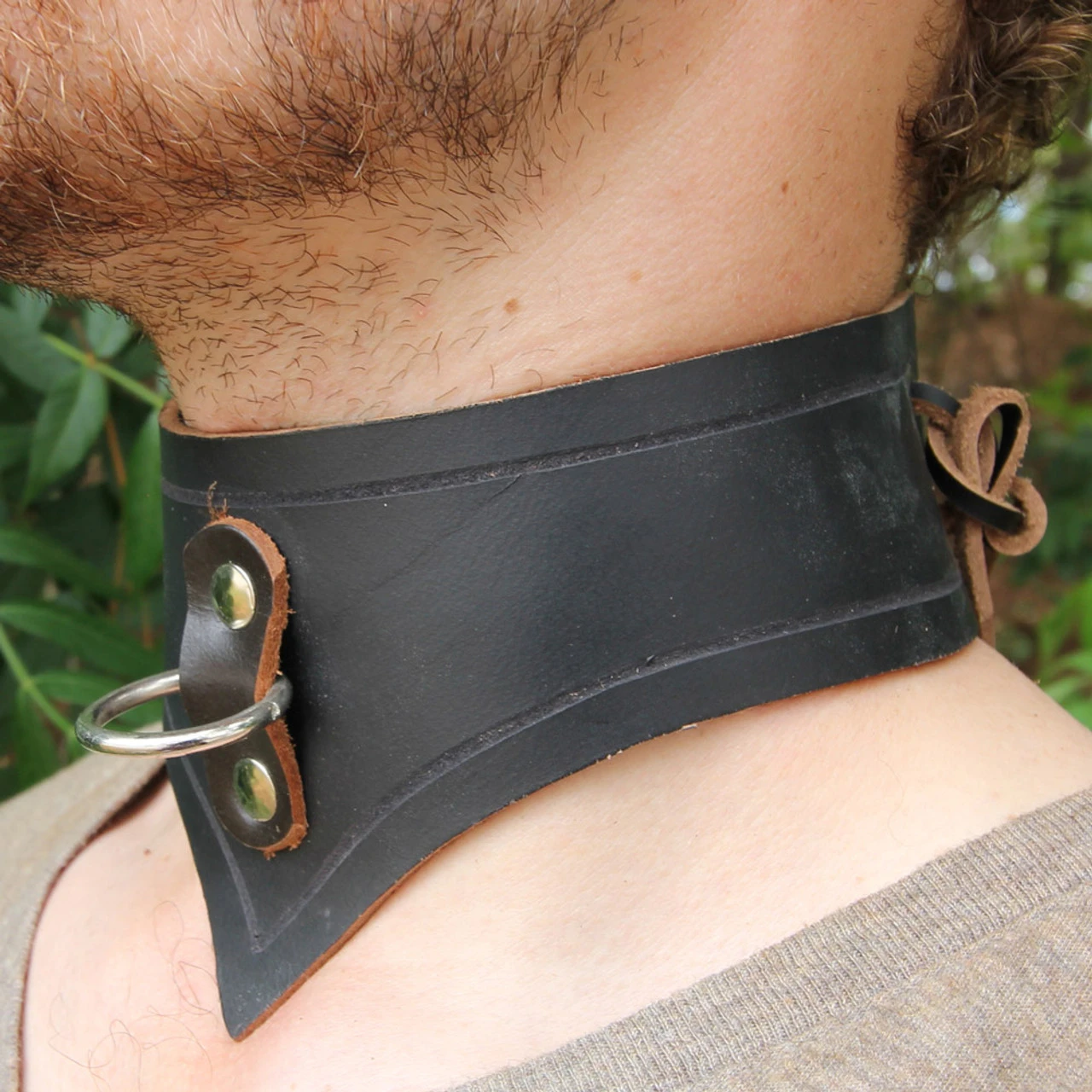 Genuine Infinity Leather Slave Collar 1 Genuine Infinity Leather Slave Collar