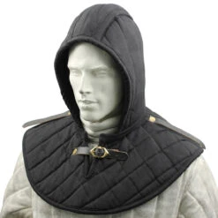 Cotton Padded Collar Armor And Cap Black 7 Cotton Padded Collar Armor And Cap Black -Daggers Store IN7207BK 89428.1564502102