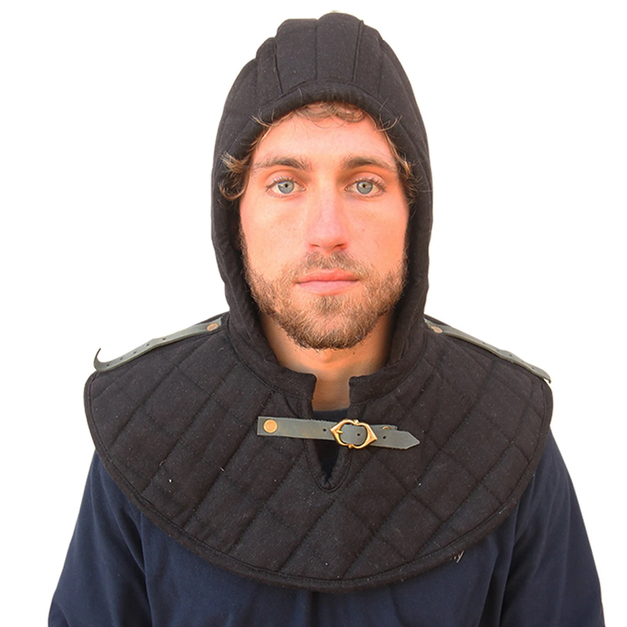 Cotton Padded Collar Armor And Cap Black 2 Cotton Padded Collar Armor And Cap Black - Image 2