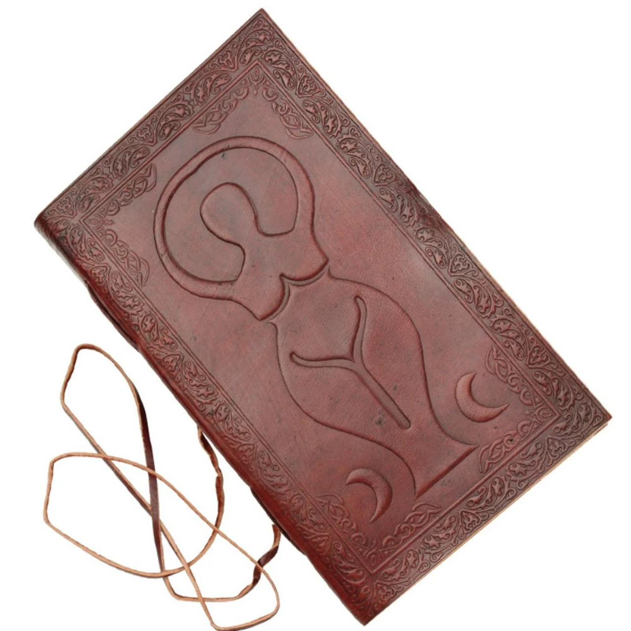 Medieval Handmade Triple Goddess Leather Bound Diary 1 Medieval Handmade Triple Goddess Leather Bound Diary