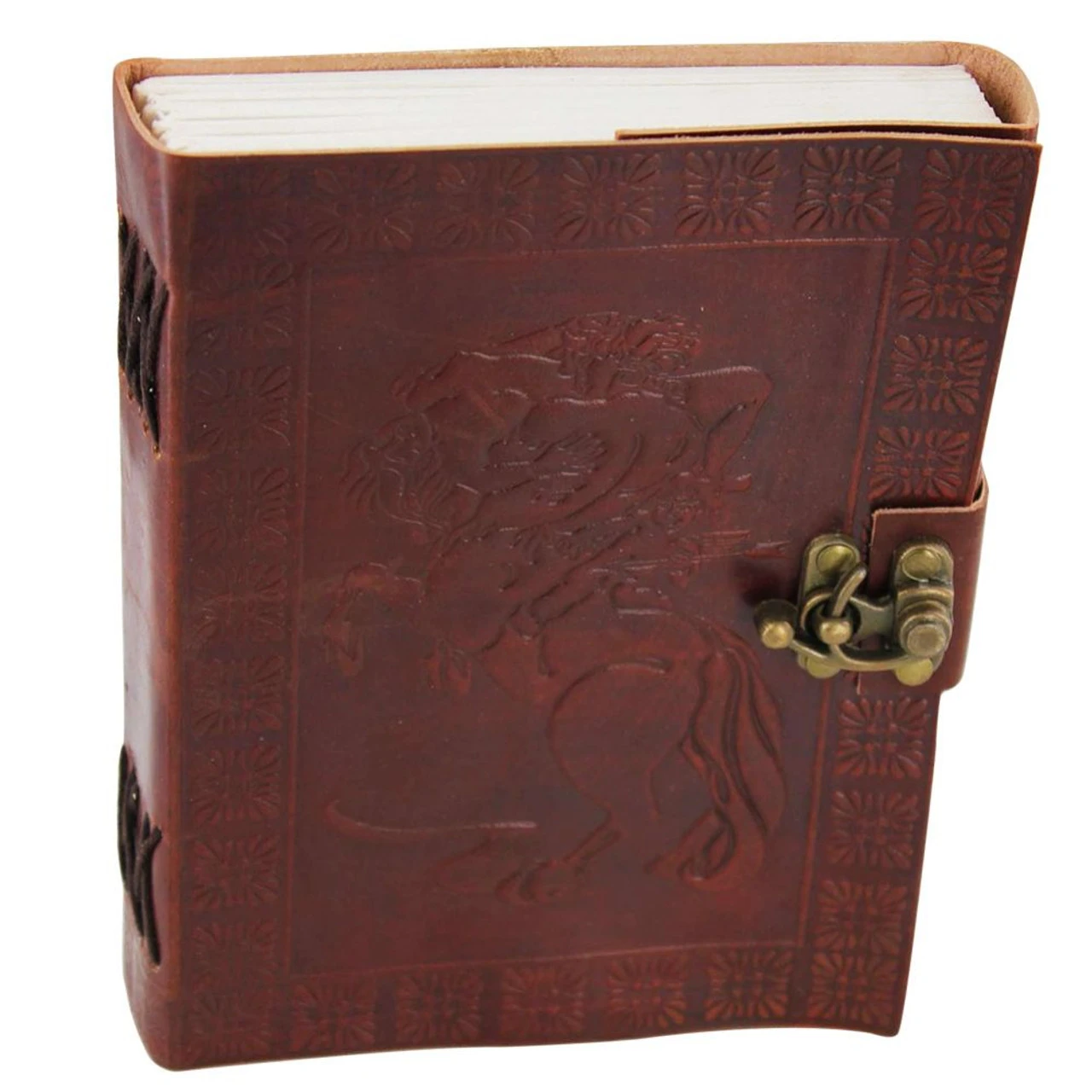 Romantic Centaur Medieval Handmade Leather Journal 2 Romantic Centaur Medieval Handmade Leather Journal - Image 2