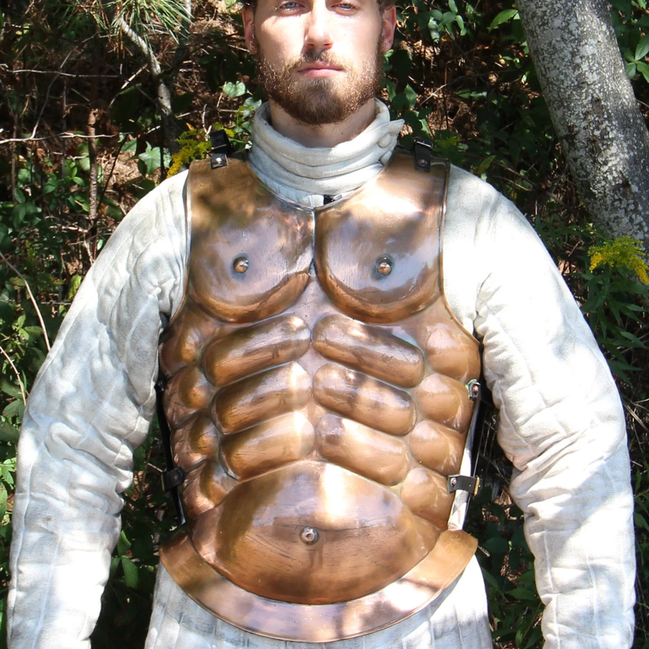 Medieval Muscle Body Armor Cuirass Brass Finish 2 Medieval Muscle Body Armor Cuirass Brass Finish - Image 2