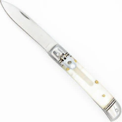 Command Of Light Automatic Lever Lock Knife With Real Mother Pearl Handle