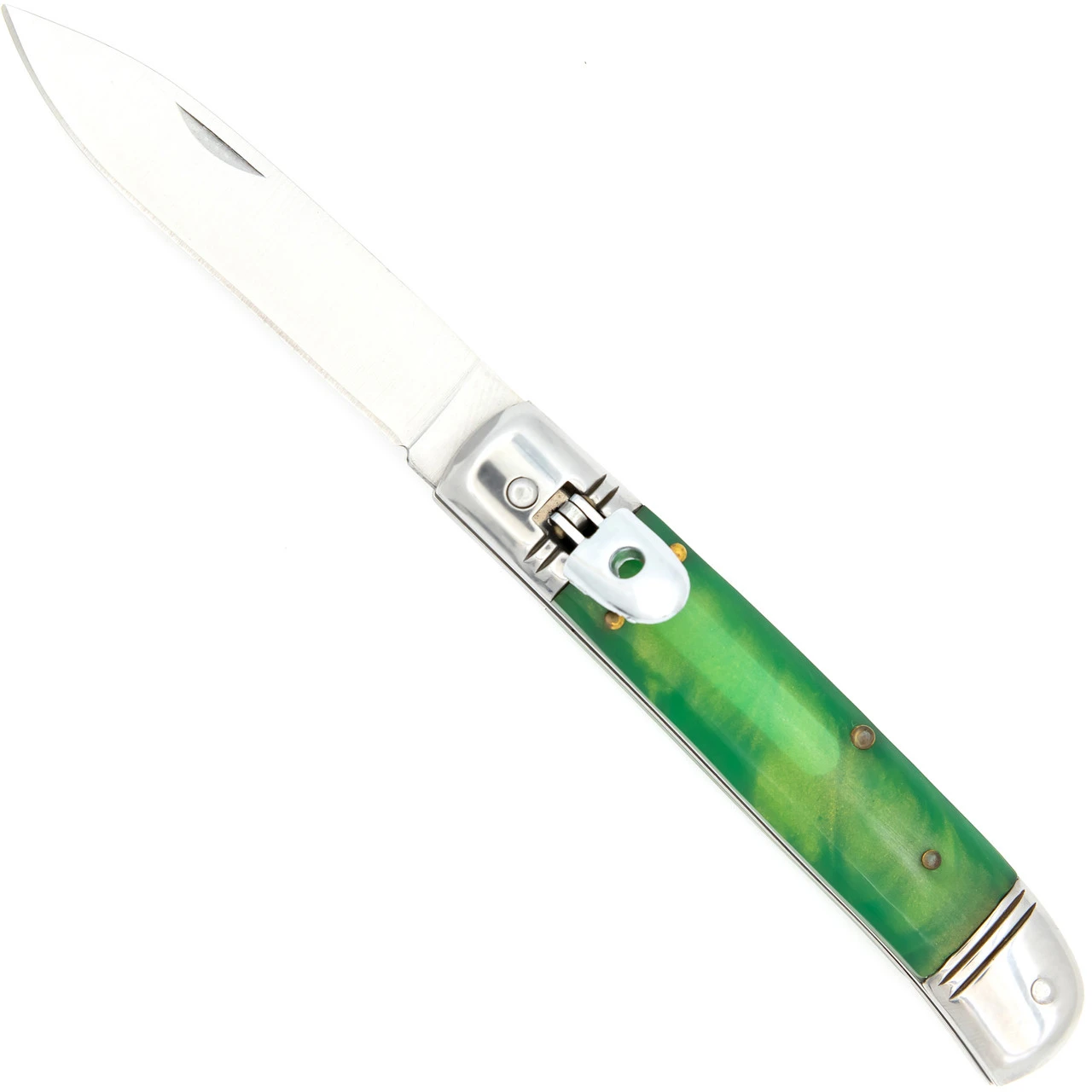 Automatic Volatile Toxin Lever Lock Knife With Translucent Green Handle 1 Automatic Volatile Toxin Lever Lock Knife With Translucent Green Handle
