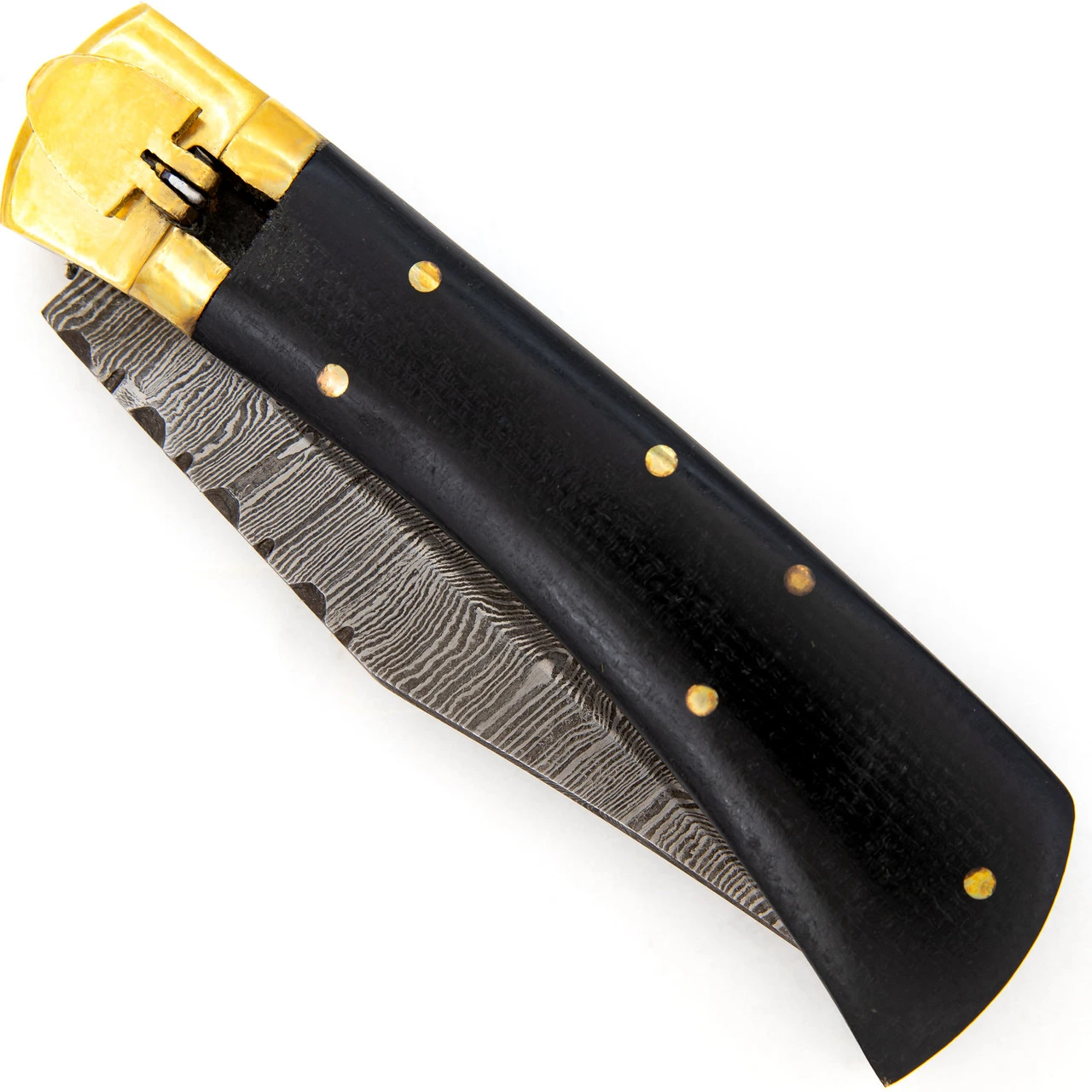 Playing Dirty Turkish Clip Point Automatic Switchblade Lever Knife | Micarta Handle 3 Playing Dirty Turkish Clip Point Automatic Switchblade Lever Knife | Micarta Handle - Image 3