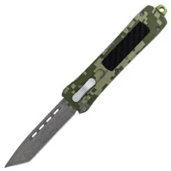 Tactical Silhouette Automatic Damascus Tanto OTF Block Camo Handle Knife W/ Textured Center Switch 8 Tactical Silhouette Automatic Damascus Tanto OTF Block Camo Handle Knife W/ Textured Center Switch -Daggers Store PA2762SL 04 15605.1691433931