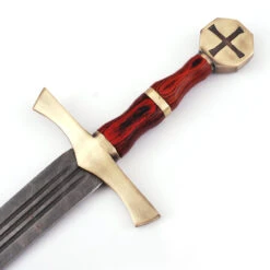 Descendent Of The Holy Knights Damascus Steel Templar Knight Sword 8 Descendent Of The Holy Knights Damascus Steel Templar Knight Sword -Daggers Store PK1222D 20145.1584038524