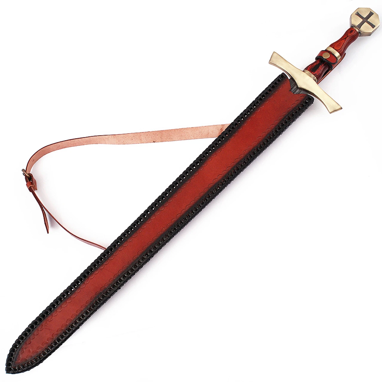 Descendent Of The Holy Knights Damascus Steel Templar Knight Sword 3 Descendent Of The Holy Knights Damascus Steel Templar Knight Sword - Image 3