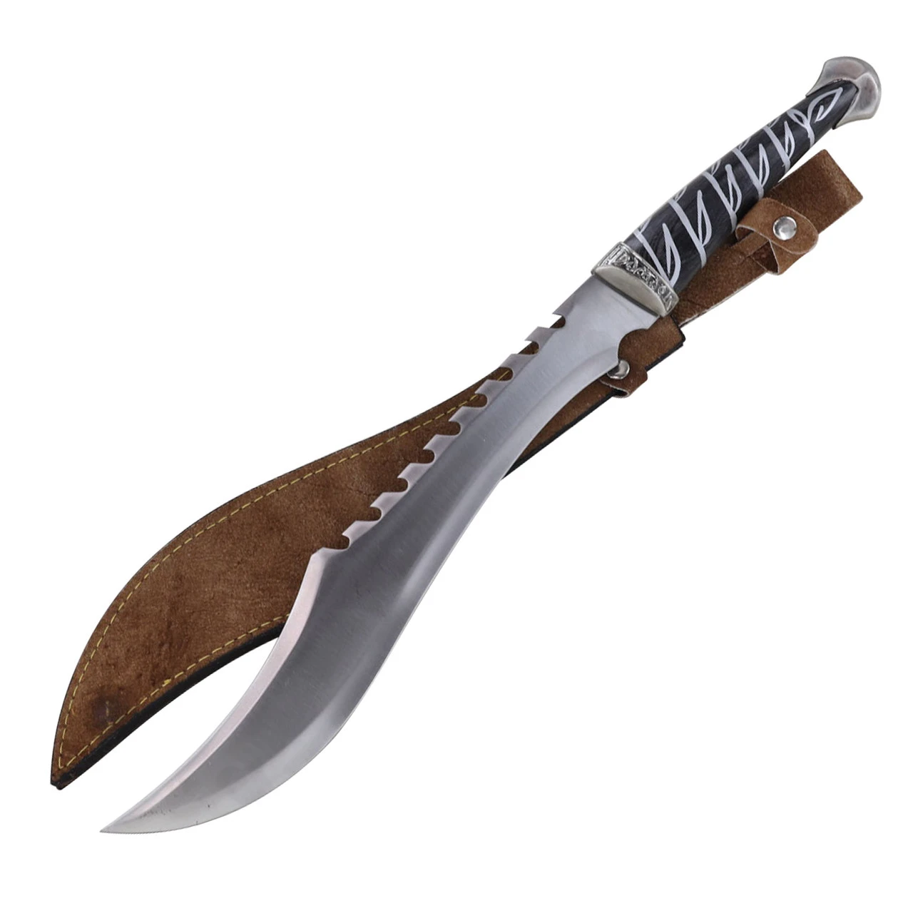 Spiders In Mind Decorative Clip Point Sawback Machete 1 Spiders In Mind Decorative Clip Point Sawback Machete