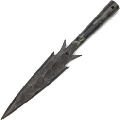 Corsair Flying Barbed Spear Head | 12.5 Inches Textured Sharpened Made From A Single Rod Of High Carbon Steel Historical Replica