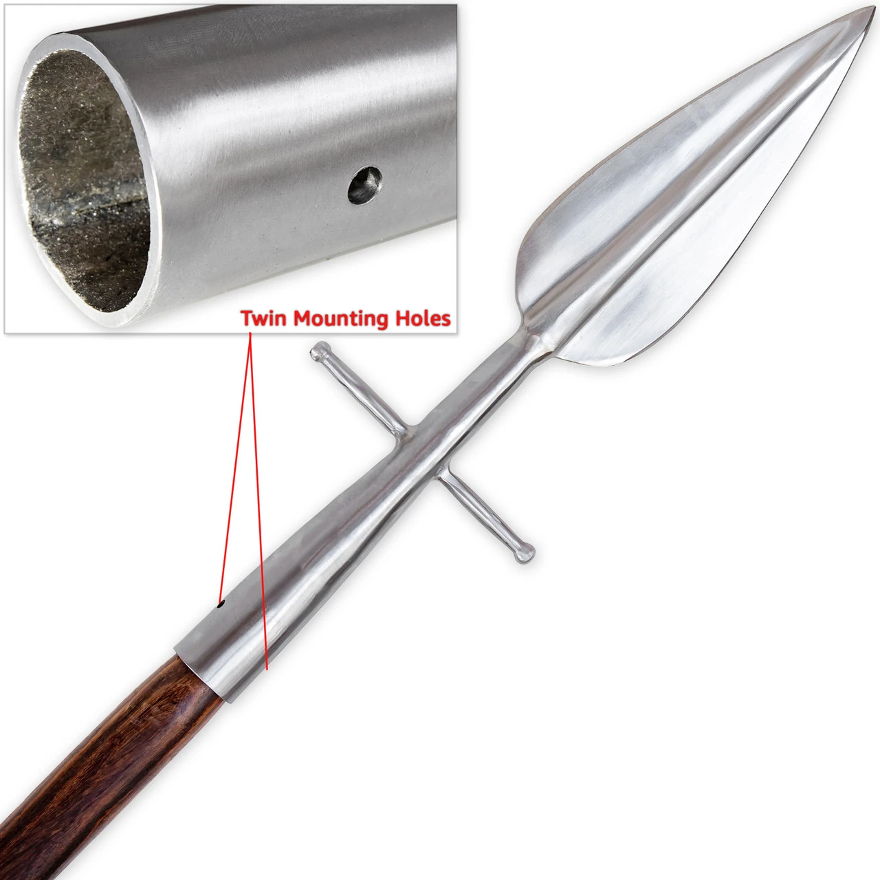 Steel Barricade Reenactment Costume Hand Forged Functional Medieval Historical Replica Boar Spearhead 2 Steel Barricade Reenactment Costume Hand Forged Functional Medieval Historical Replica Boar Spearhead - Image 2