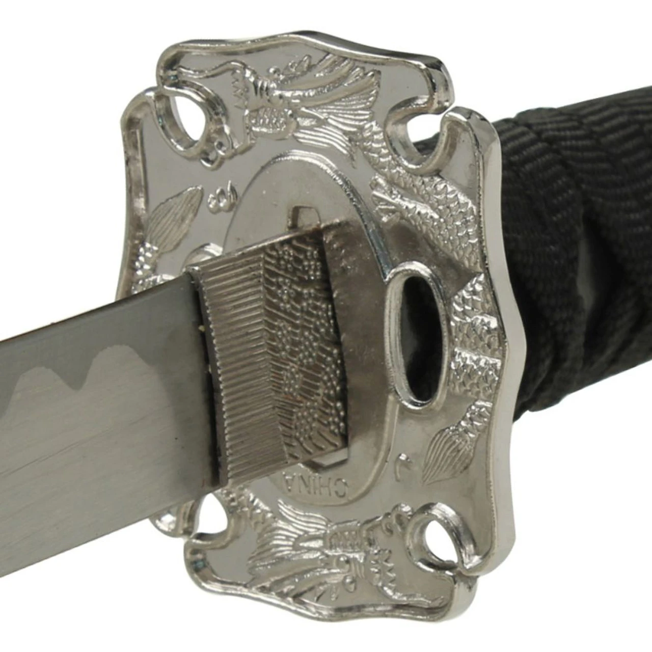 Japanese Katana Samurai Sword Black And Silver 2 Japanese Katana Samurai Sword Black And Silver - Image 2
