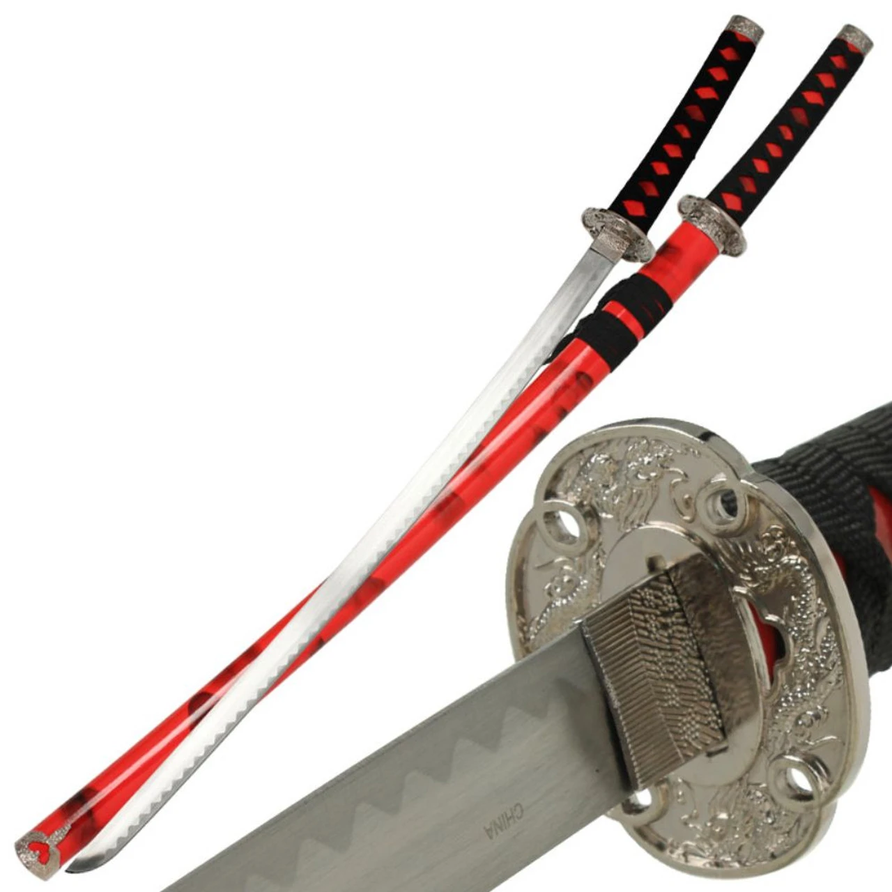 Red Flame Japanese Samurai Katana Sword 1 Red Flame Japanese Samurai Katana Sword