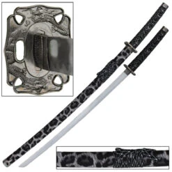 Winter Leopard Japanese Katana Sword 7 Winter Leopard Japanese Katana Sword -Daggers Store SS1686 22840.1564502881