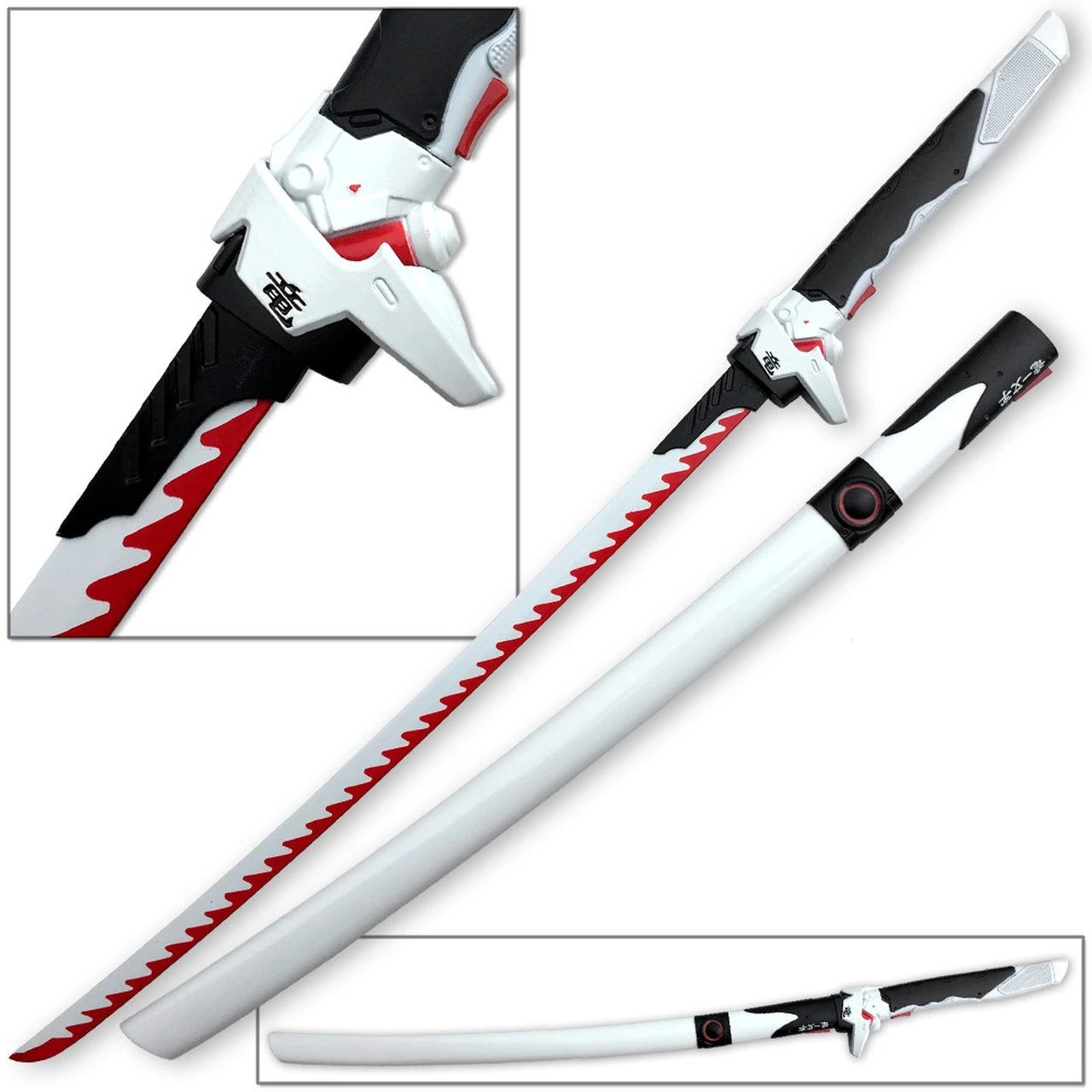 Genji Replica Sword Ultimate Dragon Blade | Steel Red & White 1 Genji Replica Sword Ultimate Dragon Blade | Steel Red & White