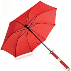 Zoro's Sandai Kitetsu Katana Handle Umbrella | Red