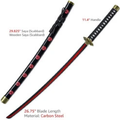 Zoro's Shusui Replica Sword | Red Hamon Katana 9 Zoro's Shusui Replica Sword | Red Hamon Katana -Daggers Store SS2436 85964.1645645400