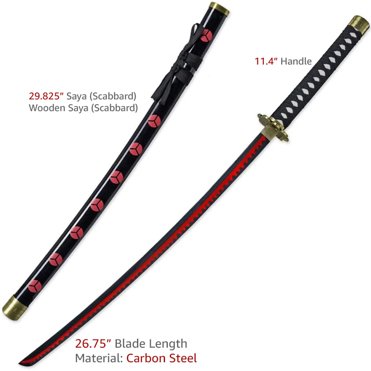 Zoro's Shusui Replica Sword | Red Hamon Katana 5 Zoro's Shusui Replica Sword | Red Hamon Katana - Image 5
