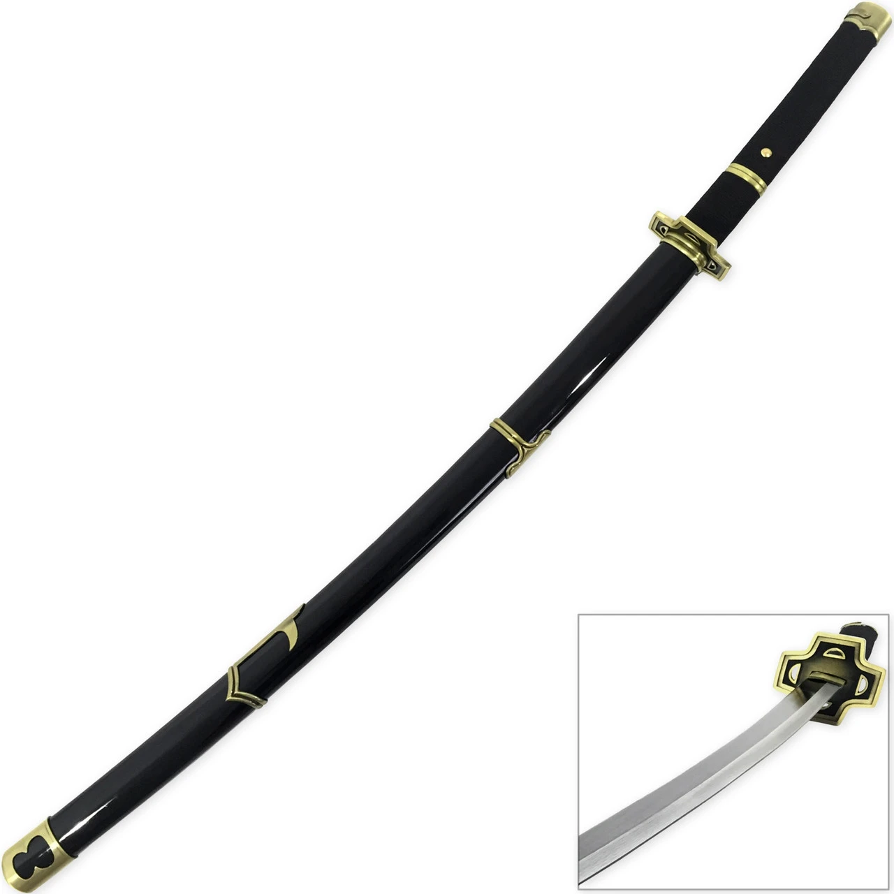 Zoro's Yubashiri Replica Sword | Carbon Steel Blade Katana 3 Zoro's Yubashiri Replica Sword | Carbon Steel Blade Katana - Image 3