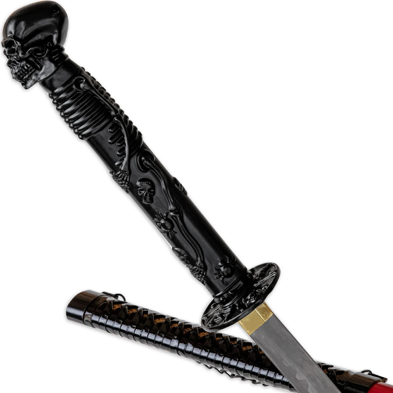 Pits Of Hell Skeleton Skull Samurai Katana | Japanese Shogunate Tokugawa Family Kamon Crest Bushido Historical Replica Sword 3 Pits Of Hell Skeleton Skull Samurai Katana | Japanese Shogunate Tokugawa Family Kamon Crest Bushido Historical Replica Sword - Image 3