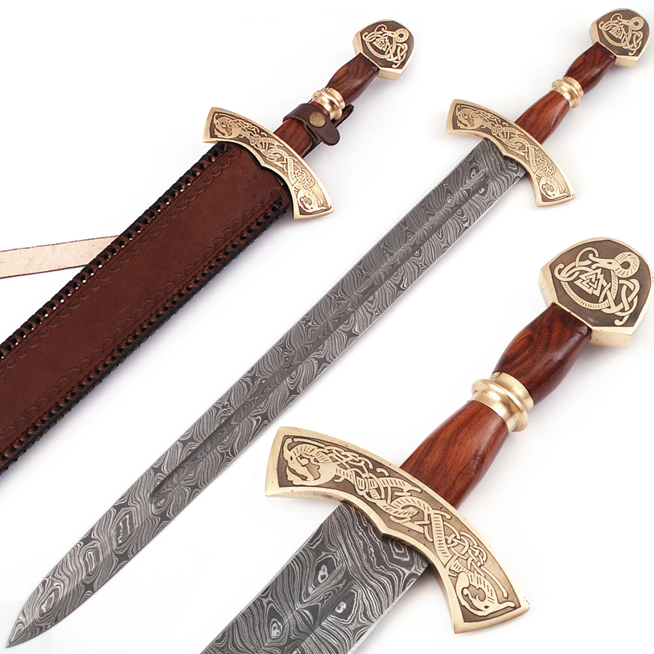 Warriors Call Damascus Steel Carolingian Viking Sword 1 Warriors Call Damascus Steel Carolingian Viking Sword
