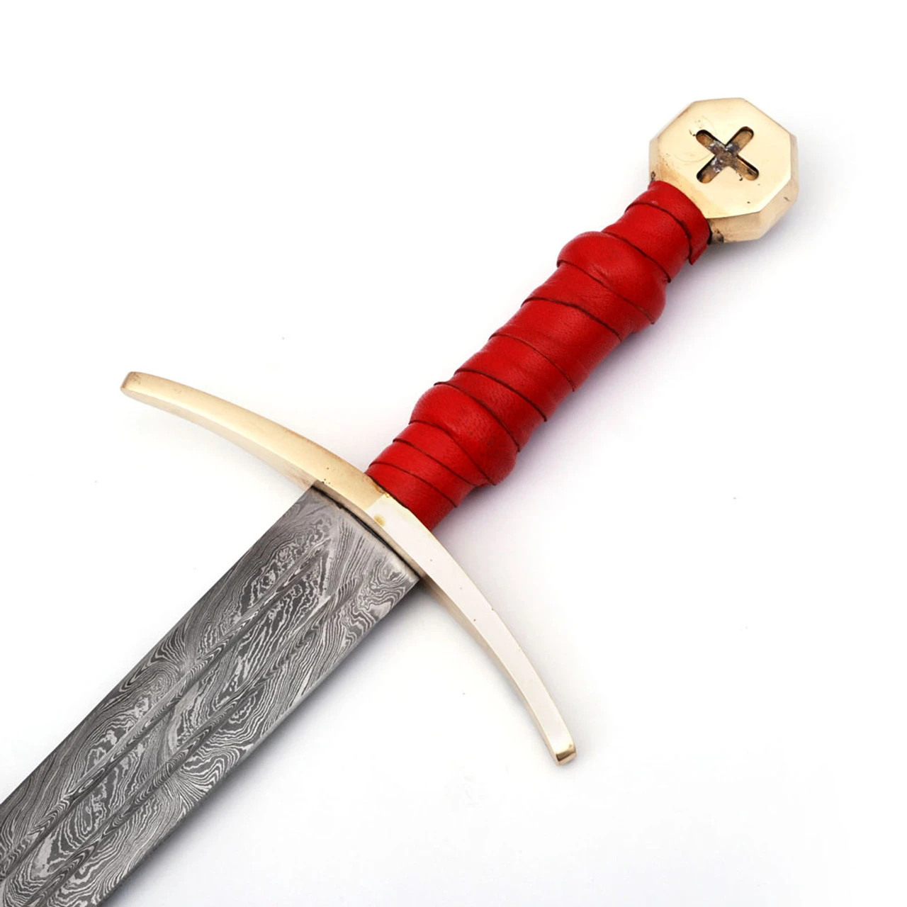 Fire Quest Knights Of Templar Damascus Steel Medieval Arming Sword 6 Fire Quest Knights Of Templar Damascus Steel Medieval Arming Sword - Image 6