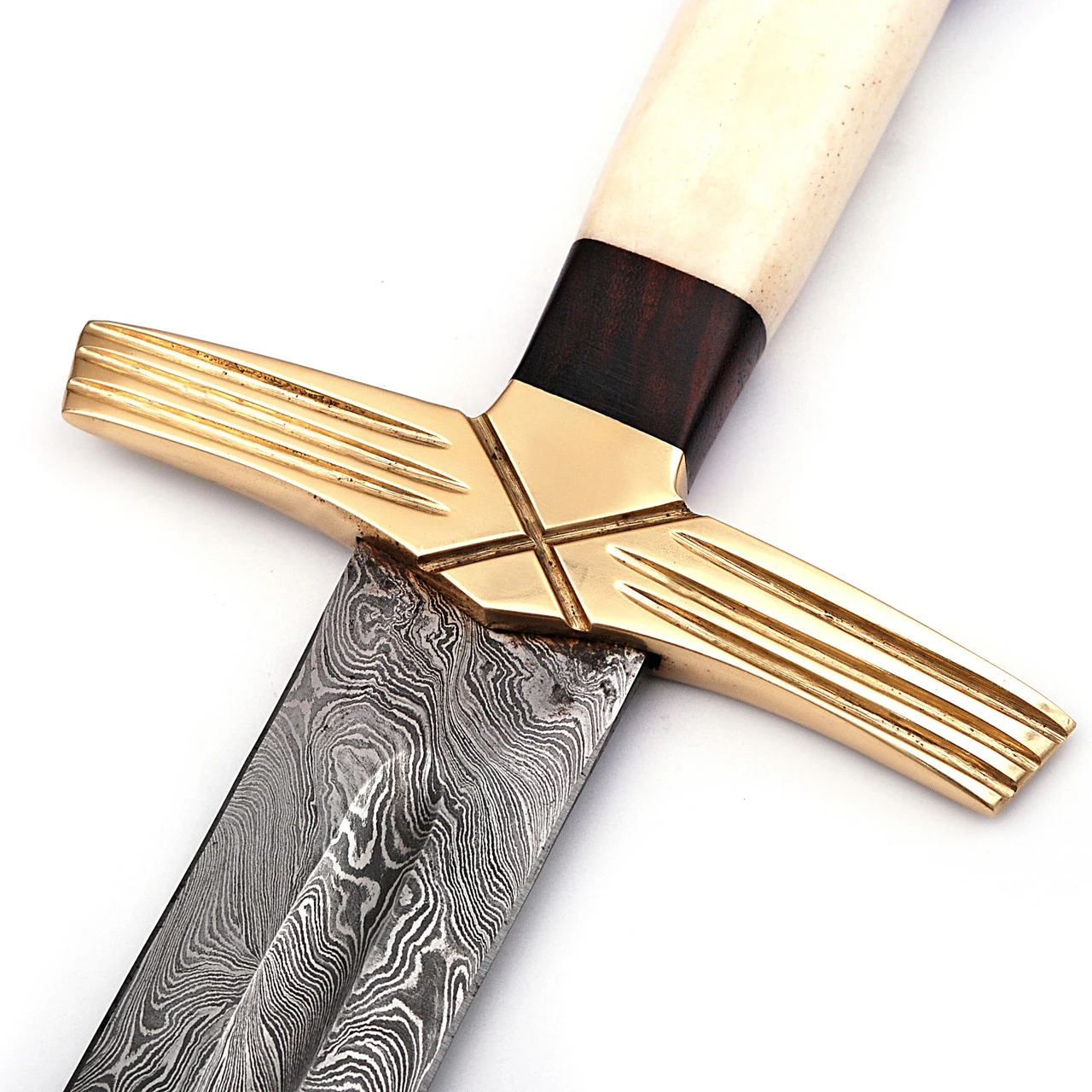 Formidable King Pattern Welded Damascus Steel Viking Sword 6 Formidable King Pattern Welded Damascus Steel Viking Sword - Image 6