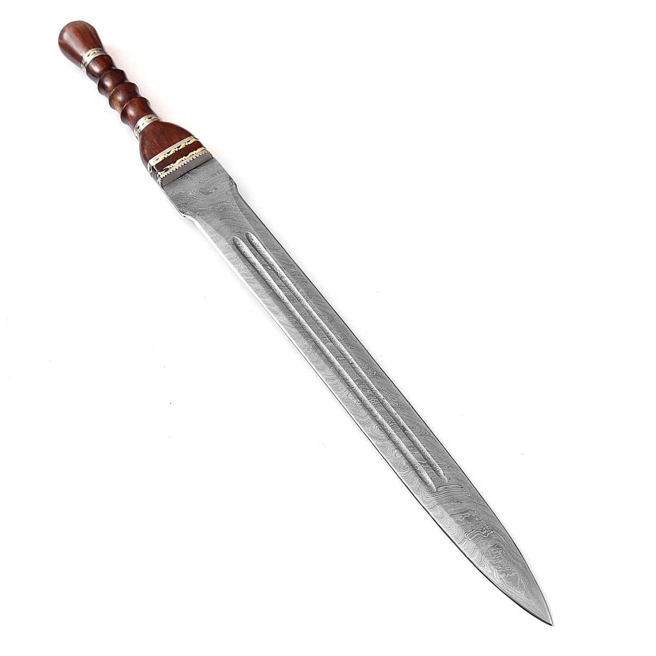 Ancient Roman Inspired Damascus Steel Gladius Historical Replica Sword 2 Ancient Roman Inspired Damascus Steel Gladius Historical Replica Sword - Image 2