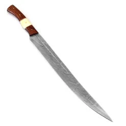 Damascus Steel Full Tang Germanic Style Single-Edged Long Sword W/ Sheath -Daggers Store SSD2704 19497.1650570269