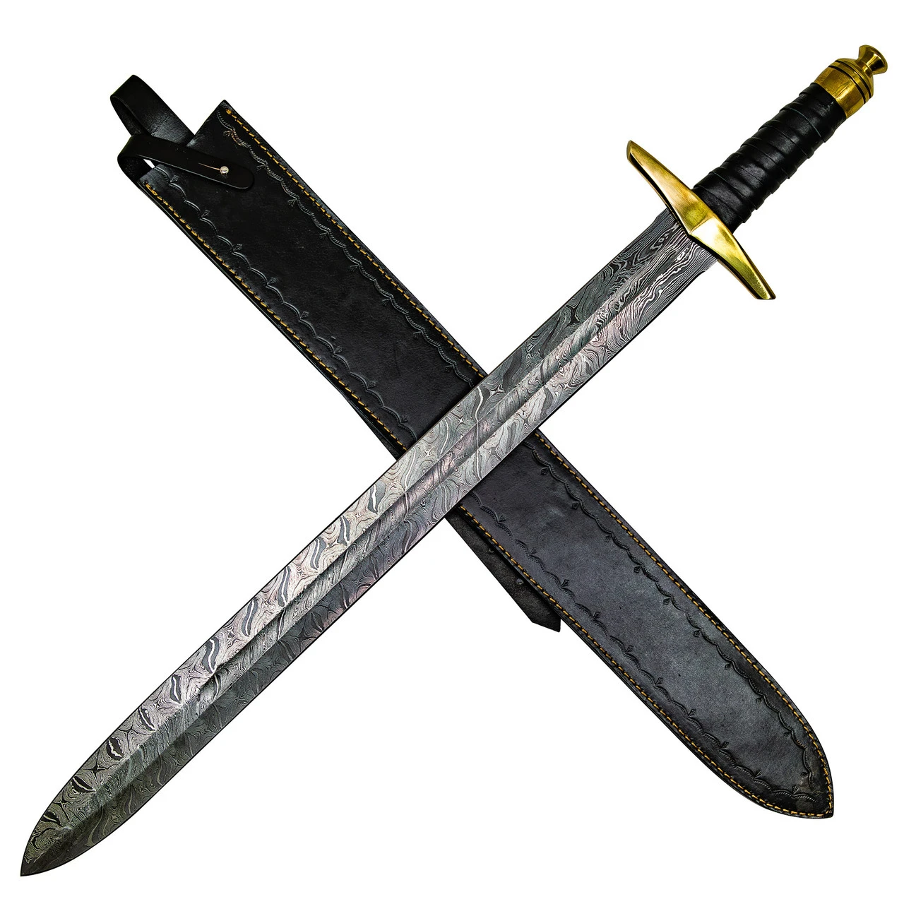 Ascend With Sun Hand Forged Twist Damascus Steel Medieval Inspired Historical Replica Sword 1 Ascend With Sun Hand Forged Twist Damascus Steel Medieval Inspired Historical Replica Sword