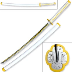 Art Of Thunder Yellow Nichirin Katana | Kimetsu No Yaiba Agatsuma Zenitsu Replica Bamboo Sword 7 Art Of Thunder Yellow Nichirin Katana | Kimetsu No Yaiba Agatsuma Zenitsu Replica Bamboo Sword -Daggers Store SW1514 78246.1665758454