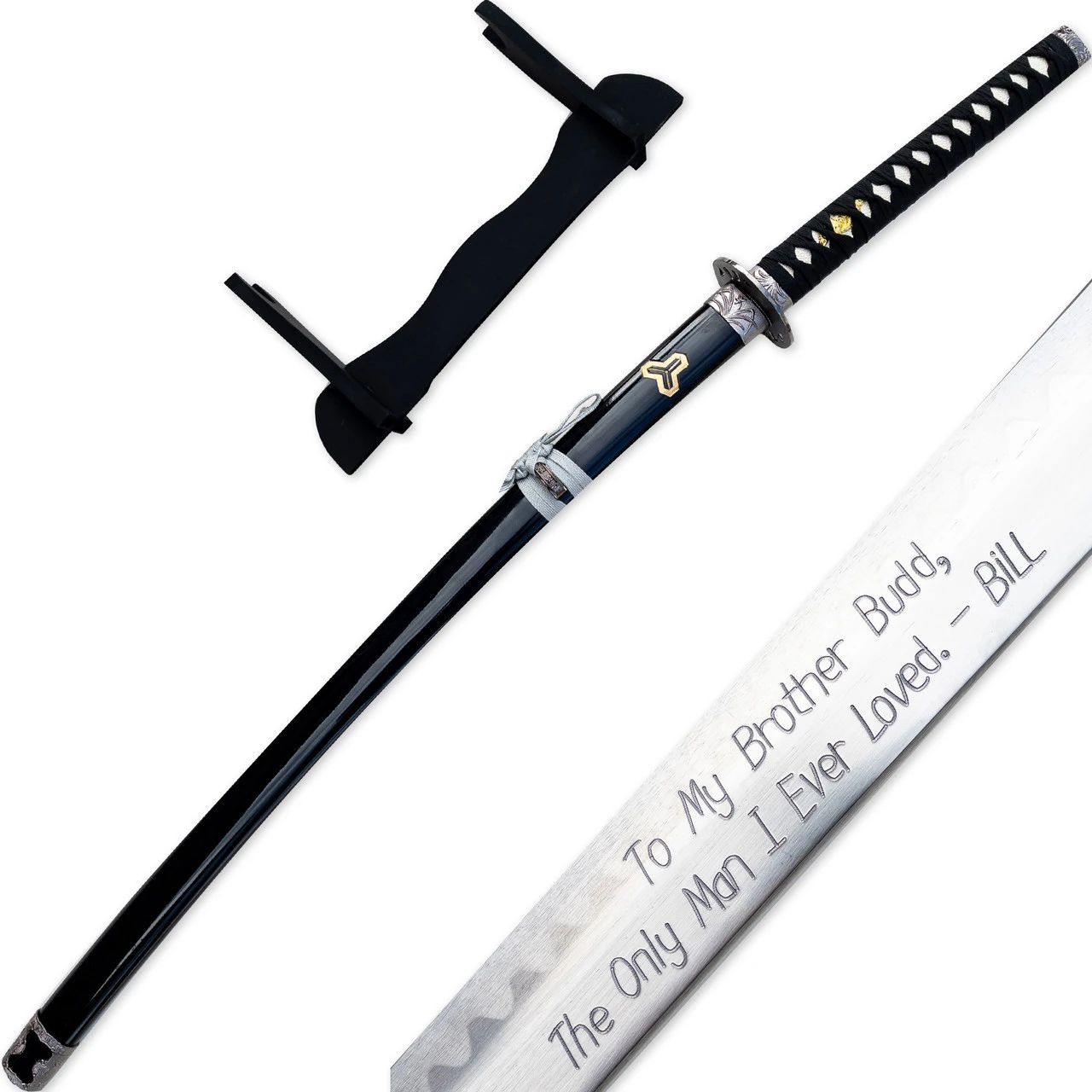 1095 Carbon Steel Handmade Movie Replica Bridal Samurai Sword Stand Included 2 1095 Carbon Steel Handmade Movie Replica Bridal Samurai Sword Stand Included - Image 2