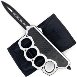 Carbon Phantom Automatic Dual Action OTF Knuckle Trench Style Knife -Daggers Store T2313 52442.1660069110