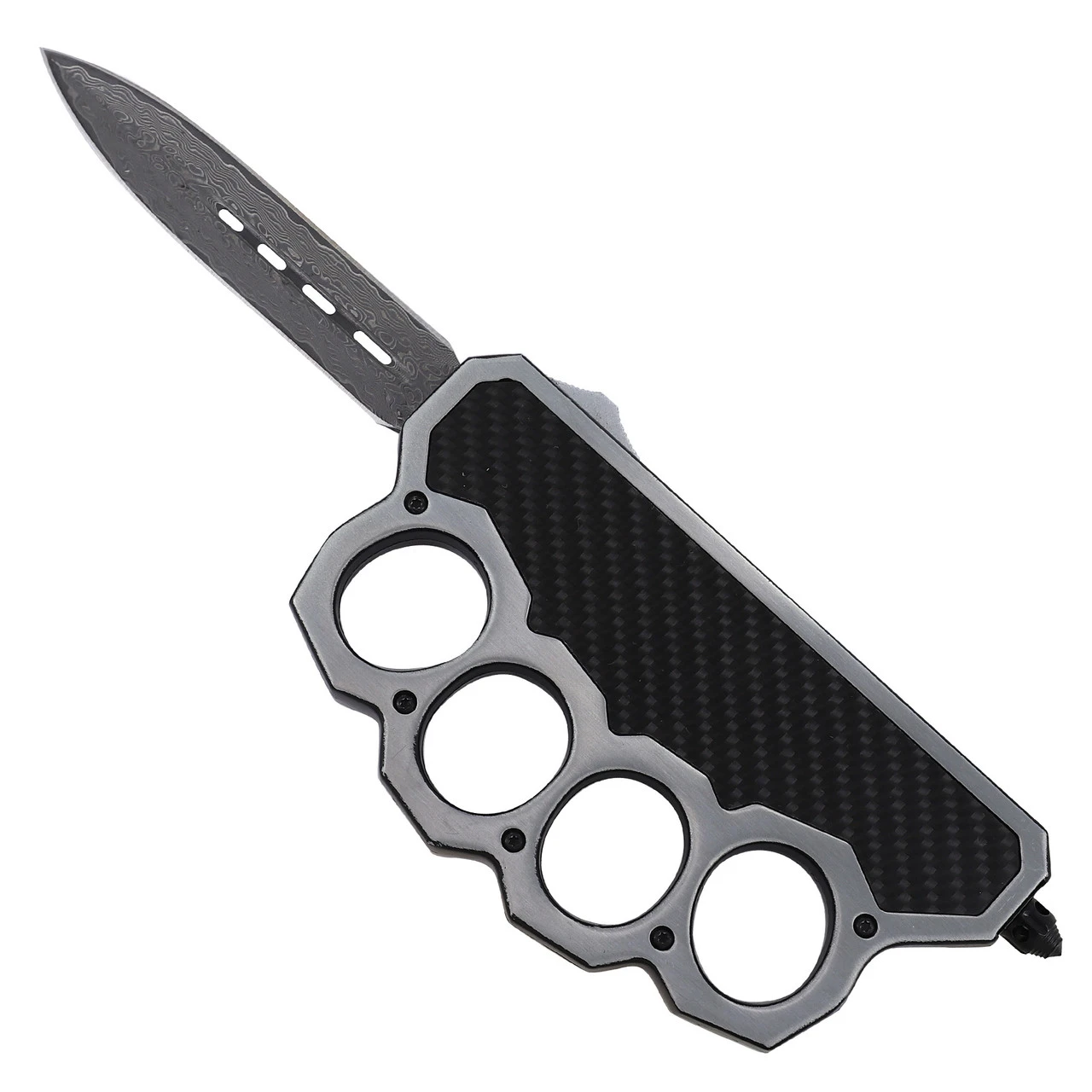 Devil’s Reject Damascus Steel Automatic Dual Action OTF Knuckle Trench Style Knife 1 Devil’s Reject Damascus Steel Automatic Dual Action OTF Knuckle Trench Style Knife