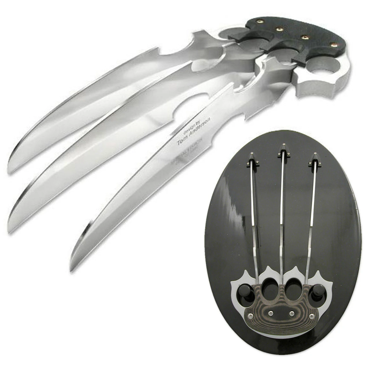Lie In Wait 3 Blade Claw Dagger With Display Plaque 1 Lie In Wait 3 Blade Claw Dagger With Display Plaque