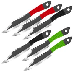 Shark Bite Drop Point Throwing Knife Set 7 Shark Bite Drop Point Throwing Knife Set -Daggers Store TK1752 17872.1564503157