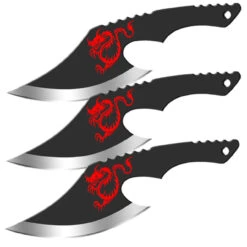 Nightrage Dragon Set Of Throwing Axes 5 Nightrage Dragon Set Of Throwing Axes -Daggers Store TK1754 57180.1564503159