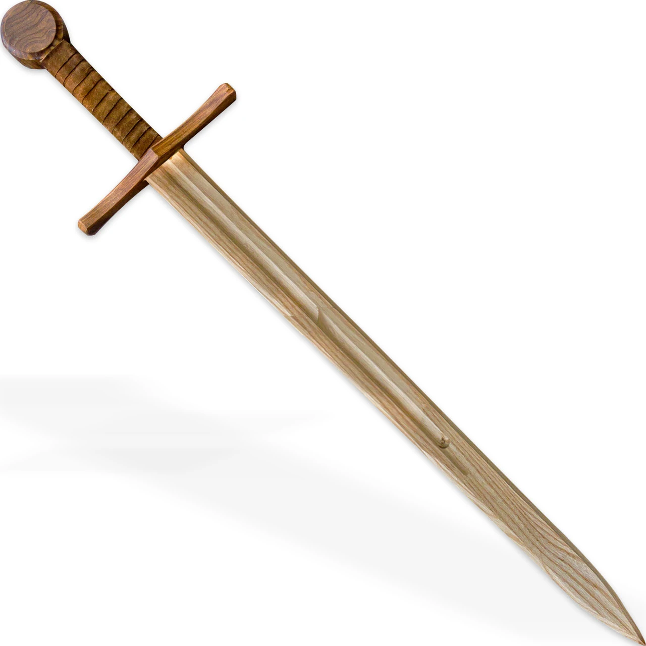Medieval Replica Crusader Knight Steamed Beech Wood Sword | Leather-Wrapped Handle 1 Medieval Replica Crusader Knight Steamed Beech Wood Sword | Leather-Wrapped Handle