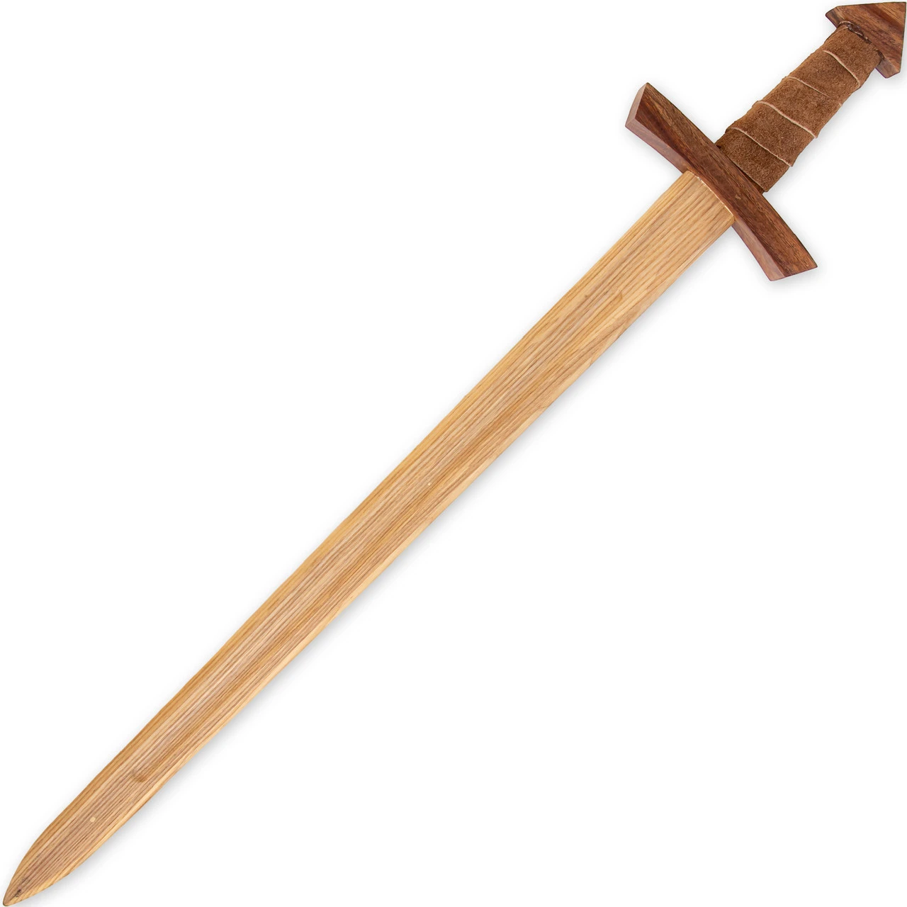 Steamed Beech Wood Replica Arming Sword |Triangular Pommel & Leather Wrapped Handle 1 Steamed Beech Wood Replica Arming Sword |Triangular Pommel & Leather Wrapped Handle