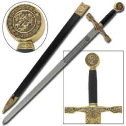 King Arthur Excalibur Replica Longsword - Gold 7 King Arthur Excalibur Replica Longsword - Gold -Daggers Store WG901 35455.1564501639