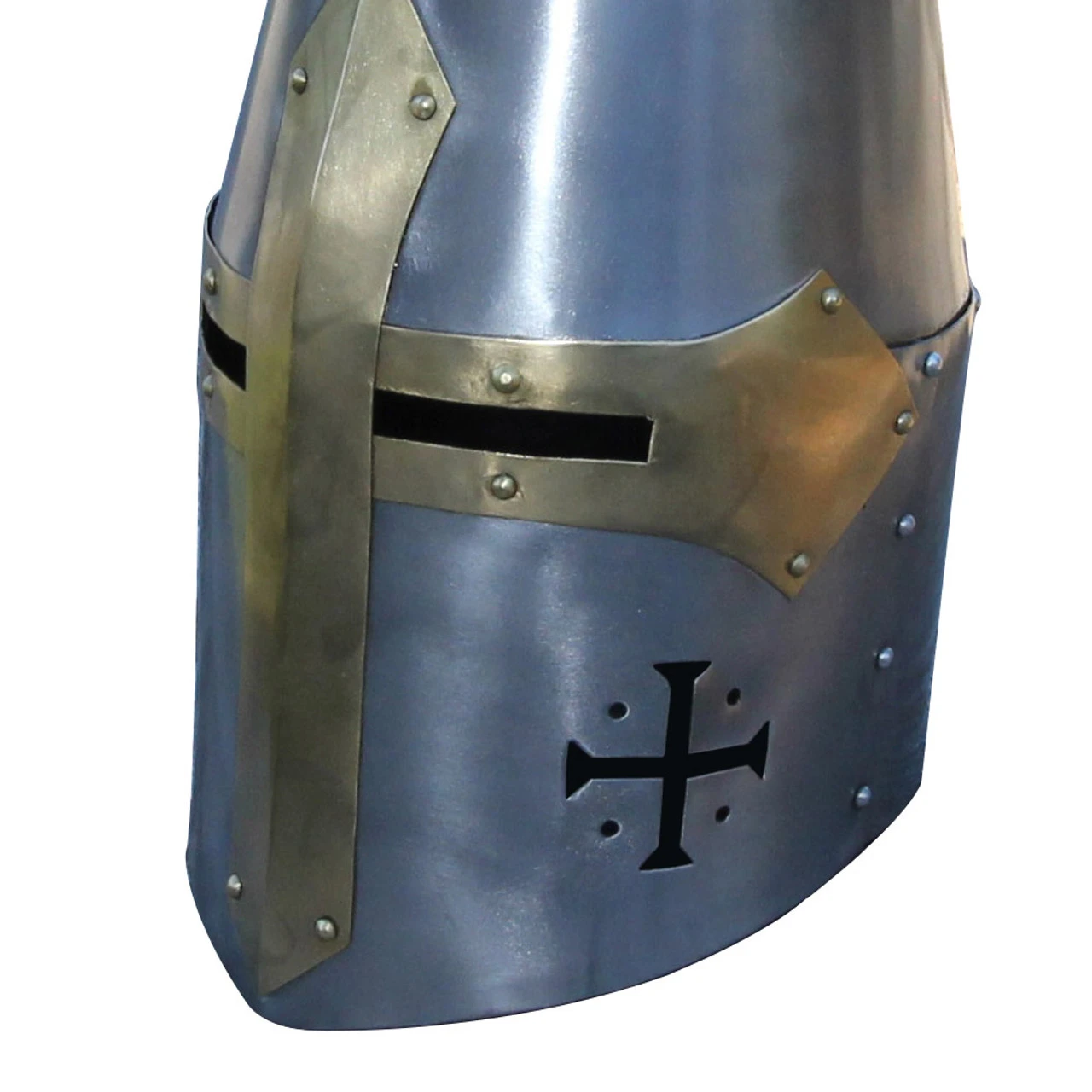 Late Twelfth Century 20g Steel Crusader Templar Knight Great Helm 1 Late Twelfth Century 20g Steel Crusader Templar Knight Great Helm