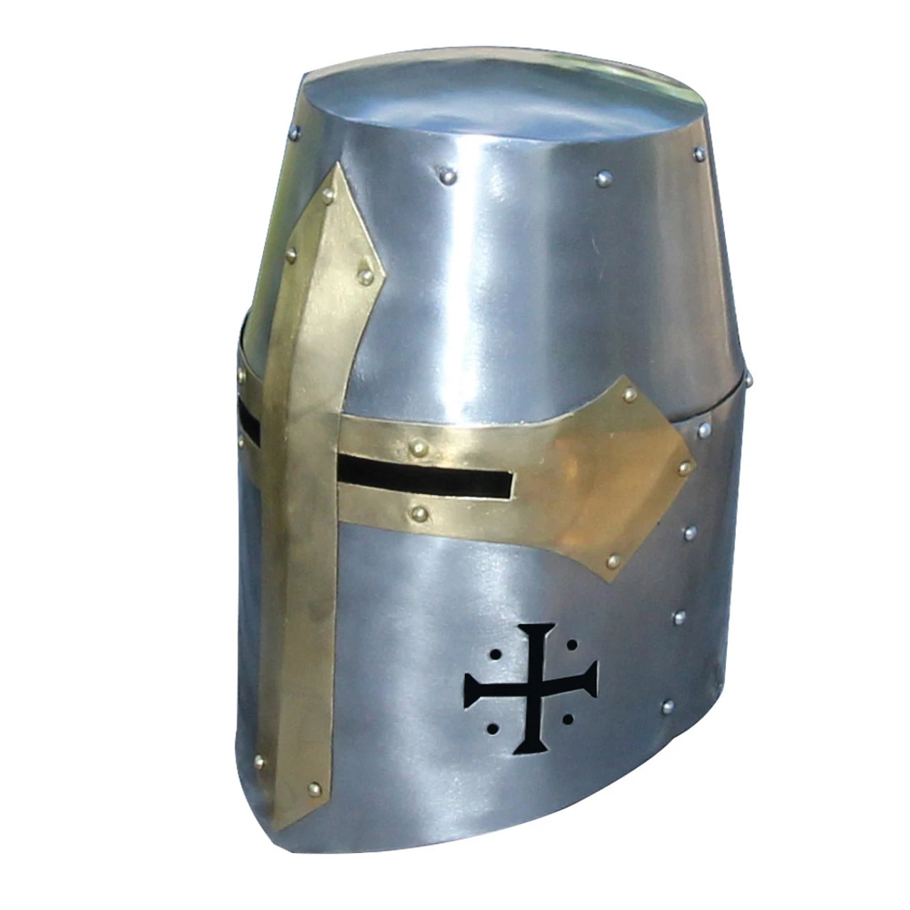Late Twelfth Century 20g Steel Crusader Templar Knight Great Helm 3 Late Twelfth Century 20g Steel Crusader Templar Knight Great Helm - Image 3