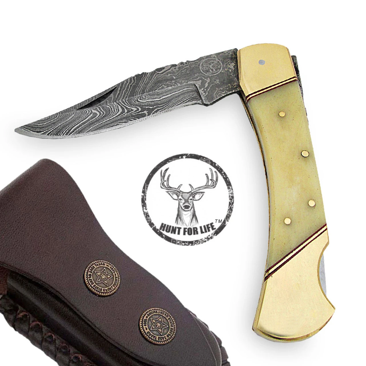 Hunt For Life Lockback Walker Hound Pocket Knife 3 Hunt For Life Lockback Walker Hound Pocket Knife - Image 3